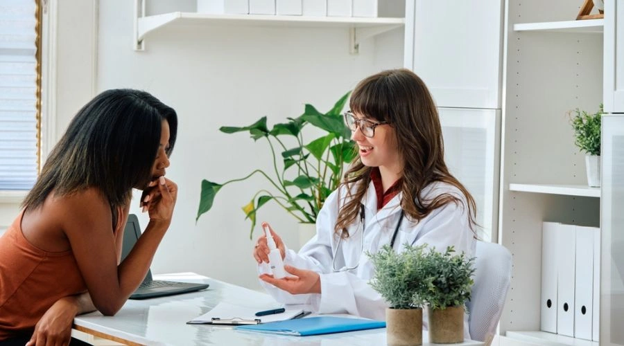 Patient consulting with physician displaying what to expect during ketamine detox