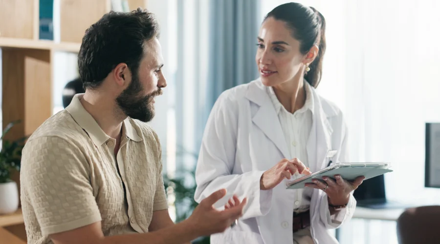 Image of a medical staff member assisting a patient through inpatient detox for pseudo kratom withdrawal